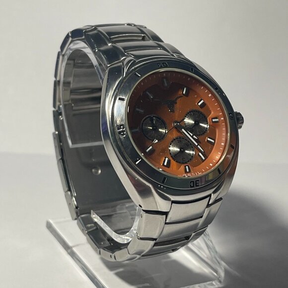 Texas Longhorns NCAA Stainless-Steel Chronograph Men's Watch by Fossil NEW - Picture 6 of 8